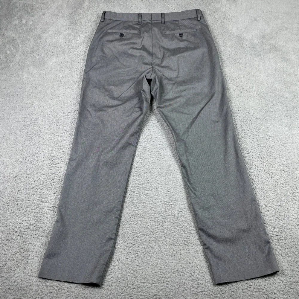 Banana Republic Standard Fit Dress Pants Mens 33x32 (Fits 33x31) Grey Stretch